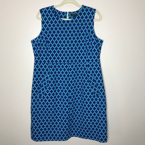 Lands' End Dresses & Skirts - Lands End printed Ponte Sheath Dress 16P